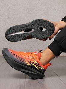 2026 Spring Professional Road Running Shoes For Women, Autumn Anti-Slip Soft Sole Jump Rope Knee Pads Marathon Shock-Absorbing Running Shoes For Men - Đen và cam - Xem 5