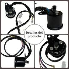 Velocímetro y Cuentakilómetros Mejorado para Motocicletas - Pantalla Digital LCD LED, Sin Batería, Compatible con Scooters y Motos Pequeñas | Lectura Clara y Diseño Elegante - Negro - Ver 3