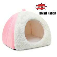 Ninho 3 em 1 para pequenos animais de estimação, cama de esponja espessa adequada para hamsters, porquinhos-da-índia, coelhos e ouriços, casinha e esconderijo multicoloridos para animais. - Multicolorido - Ver 15
