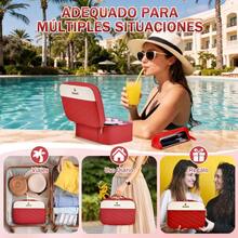 Lukovee Estuche de Viaje con Bolsa para Brochas y Espejo LED, 3 Modos de Iluminación Neceser de Maquillaje Portátil con Divisores Desmontables, Organizador Cosméticos para Accesorios Belleza Mujer - Rojo - con Espejo - Ver 7