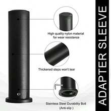 Adaptadora Olímpica para Convertir Postes de Placa de Peso Estándar a Postes de Placa de Peso , Ideal para Barras Estándar - ‎Negro - - Ver 3