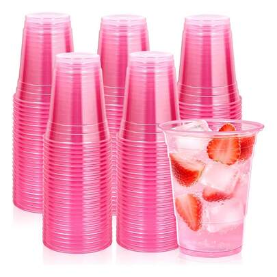 Rosa festmuggar, vinglas, rosa genomskinliga cocktailglas, söta rosa muggar, lämpliga för födelsedagar, bröllop, alla hjärtans dag, singelfester, helgdagar och andra tillfällen