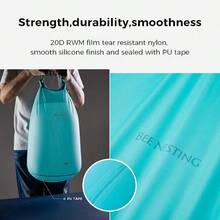 BEE NESTING Ultralight Dry Bag Large 3 Piece Set - Waterproof Siliconized Dry Sack Accessory For Lightweight Travel Boating Kayaking Camping Swimming 12L 20L And Shoulder Strap 3 Pack - Green - View 6
