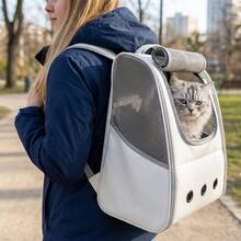 IISVGE Kitten/Puppy Pet Carrier Backpack, For Pets Under 15 Lbs - Washable Oxford Cloth - Airline Approved Pet Carrier Kennel (With Ventilation Design, Leash, Buckle, Foldable), Designed For Travel, Hiking And Outdoor Use, Comes With Pad Accessory Cat Carrier Cat Bag - Multicolor - View 5
