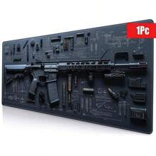 Qualidade Superior: Este Mouse Pad para Jogos possui um design de duas faces. A frente é feita de material suave e macio de alta qualidade para uma sensação confortável, enquanto a parte de trás possui uma base de borracha antiderrapante com bordas finamente costuradas. - Multicolorido - Visão 3