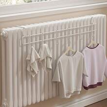 Heated Wall-Mounted Drying Rack - Metal Wall-Mounted Storage & Organization Rack With Multiple Hooks, Can Hold Shoes, Clothes And Accessories, Space-Saving Design, Suitable For Home And Office, Clothes Drying Rack