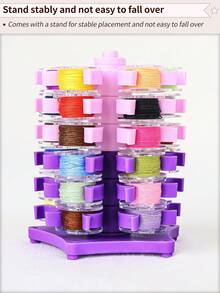 1个缝纫机绕线器收纳架或套装，宝塔造型设计，优雅实用，可收纳普通塑料或金属绕线器，多功能缝纫机绕线器，绕线器收纳工具，缝纫配件 - 彩色 - 查看 8