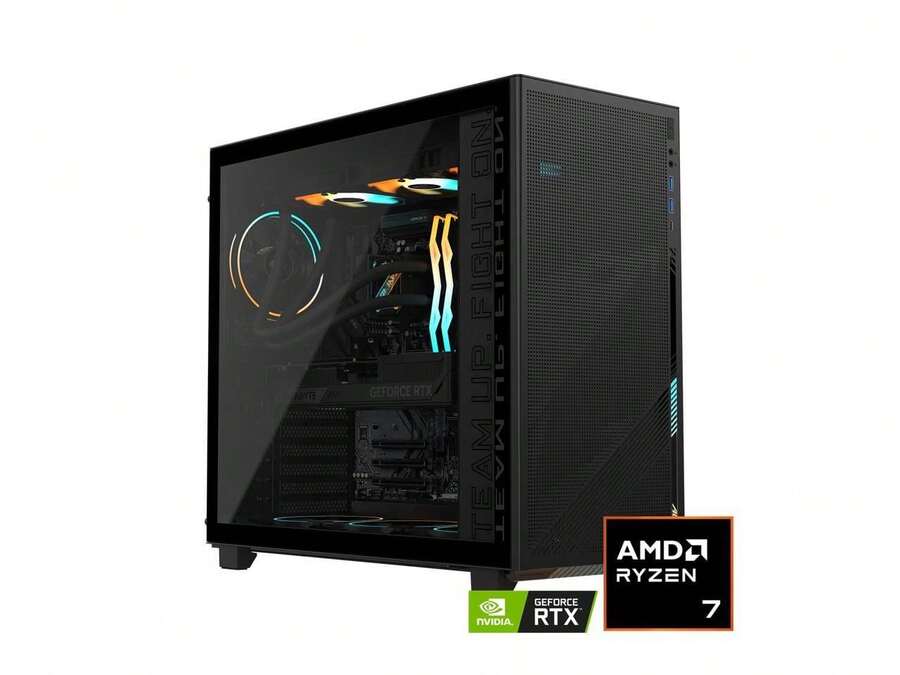 GIGABYTE AORUS PRIME 5 Gaming Desktop PC, AMD Ryzen 7 9700X, GIGABYTE RTX 5070 Ti, 32GB DDR5, 2TB SSD, Windows 11, Black - Xem 1