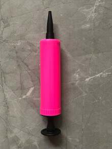 1pc Balloon Inflator, Balloon Air Pump, Hand-Operated Air Pump, Portable Plastic Balloon Inflator, Suitable For Birthday Party, Back To School, Valentine's Day And Other Occasions (Random Color And Style) - Pink - View 2