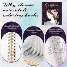 8.5*10in Adult Coloring Book For Relaxation, 2 Pack Adult Spiral Bound Coloring Books With Inspirational Quotes, Mindfulness Stress Relief Patterns For Adults, Teens, Ideal Gift - ColorC - 查看 4
