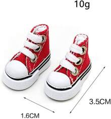 6 Pairs Mini Fingerboard Skate Shoes - Mixed Color Realistic Tiny Shoes For Finger Breakdance, 3.5cm/1.37 - 1 - View 2