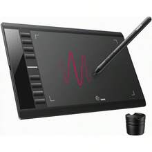 UGEE M708 V3 Tableta Gráfica Digital, 10 "x 6" Gran Tableta de Dibujo con 8 Teclas Rápido, Lápiz Capacitivo Sin Batería de 8192 Niveles de Presión Compatible con  OS, Windows, Android, Linux - alambre - Ver 11