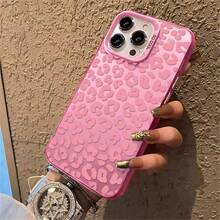1 funda elegante para teléfono, no incluye cordón ni soporte. 1 funda para teléfono con diseño de corazón de leopardo rosa, compatible con Phone 17ProMax 16 15 14 13 12 11ProMax Pro Xs XS X 7plus 8plus. Silicona a prueba de golpes, estilo vintage femenino, linda y a la moda. Se puede regalar a amigos o a un ser querido. - Rosa - Ver 5