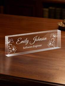 Custom Engraved Acrylic Name Plate For Desk,-37styles,Desk Name Plate Personalized, Office Desk Decor For Women Men, Acrylic Desk Accessories, Office Gifts For Boss, Employee Appreciation Gifts,Ideal For Boss, Teacher, Coworker Appreciation Gifts,Personalized Office Decor, Ideal Gift For Bosses, Teachers, Lawyers, Doctors & Colleagues - Perfect For Housewarming, Christmas, Thanksgiving, Personalized Gifts, Holiday Gifts - Multicolor - View 45