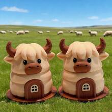 Mô hình bò cao nguyên dễ thương in 3D + Mô hình giường bò cao nguyên, Tượng nhỏ bằng nhựa trang trí bàn làm việc, Quà tặng ngày lễ - Nhiều màu - Xem 9