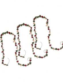 1 件 2.4 米小玫瑰藤，人造花适用于婚礼/活动/派对装饰、家具/客厅/桌子/墙壁/户外围栏装饰、假植物、秋季装饰、房间、书桌、花园装饰、房间装饰用品、情人节、礼物 - 彩色 - 查看 10