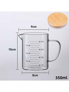 Tazza dosatrice in vetro borosilicato resistente al calore con manico antiscivolo e beccuccio a V - Resistente ai microonde e agli urti - Vetro trasparente con indicazioni in millilitri - Adatto per cottura, laboratorio, servizio - Confezione singola (disponibile in misure da 350ml/500ml/1L) - Multicolore - Visualizzare 18