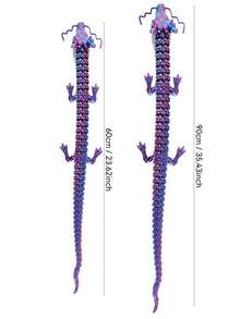 1pc Giant 90cm/35.43in And 60cm/23.62in 3D Desktop Decor, Christmas, Halloween, Thanksgiving, Valentine's Day, Easter Gift, Printed Dragon Model Flying Dragon Decor, Car Interior Ornament Giant Dragon, Office Desk Decor, Beautiful Holiday Gift, Huge Gag Gift - Multicolor - View 3