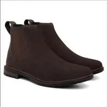 Men's Chelsea Boot In Leather With Stitched Sole, Country Style, Easy To Slip On, Summer Promotion, Christmas Gift - Rust Brown - View 4