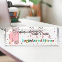 1 Tấm bảng tên để bàn văn phòng cá nhân hóa - 46 kiểu, Bảng tên acrylic tùy chỉnh cho bàn làm việc - Quà tặng tri ân nhân viên - Quà tặng văn phòng cho giáo viên, sếp, y tá, bác sĩ, luật sư, nữ nhân viên văn phòng (Quà tặng cho y tá) - Nhiều màu - Xem 40