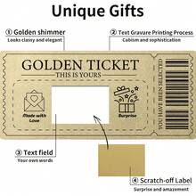 1/5Pcs Gold Scratch Off Card - Customizable Message Space, Random Color Envelope Included, Perfect Valentine's Day & Birthday Gift For Girlfriend & Wife - Multicolor - View 4