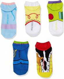 Paquete de 5 calcetines invisibles Calcetín casual Mujer - Carácter de color claro - Ver 3