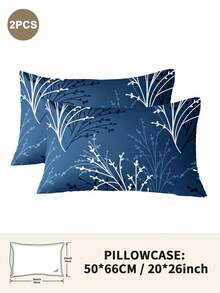 1 pièce/2 pièces/4 pièces Taie d'oreiller à motif floral en polyester (insert de coussin non inclus), douce et confortable, convient pour toutes les saisons - Multicolore - Voir 22