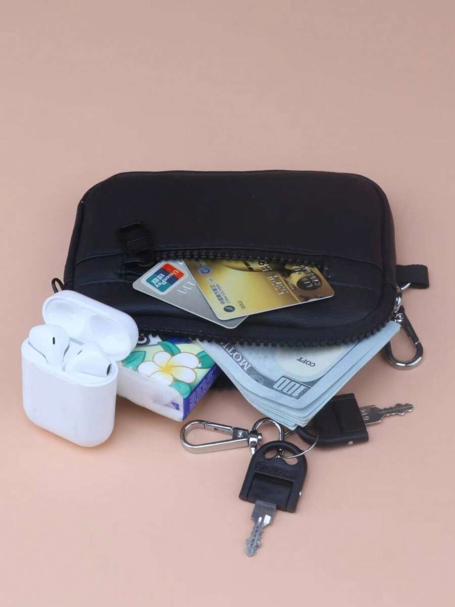 1 Stück multifunktionale Outdoor-Tasche, kann Kopfhörer, Schlüssel, Kartenetui, Münzbeutel aufbewahren, lässiger Stil, Produktgröße: 14cm*10cm*2cm, für Frauen und Männer, Geldbörse, Mini-Geldbörse, Portemonnaie, kleine Geldbörse, Reisegeldtasche, Münzbörse