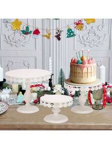 1pc Cake Tray, Dessert Table Decorations, European Candy Tray, Living Room Home Coffee Table Snacks Storage Tray, Multi-Layer Dim Sum Rack, Metal Cake Rack Set, Dessert Table Decorations, Wedding Display Rack, Fruit Table Iron Cake Tray Dim Sum Rack, Used For Dessert Tray And Cupcakes, Snacks Storage, Candy, FOR Ramadan, Birthday, Party, Wedding, Celebration, Valentine's Day, Party - Multicolor - View 5