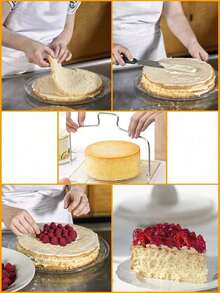 1pc Cake Slicer/Divider, Cake Layer Separator, Bread Cutter, Baking Tool, Back To School Season - Multicolor - View 7