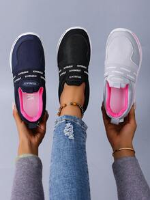 Giày thể thao nữ casual, giày chạy bộ thời trang thoáng khí thoải mái bền bỉ, nhẹ, mẫu mới mùa xuân. - Màu xanh lam - Xem 2