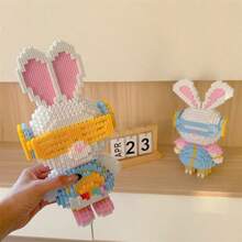 4100PCS Rabbit Series Building Block Toys, Candy Rabbit, Social Rabbit, Glasses Rabbit Building Block Toy Ornaments, 3d Stereoscopic Puzzle Toy Decorative Ornaments, Perfect Easter, Christmas, Halloween, Valentine's Day And Birthday Gifts - Multicolor - View 8
