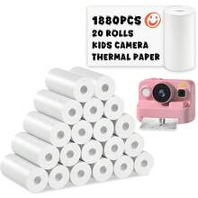 Juego de 5, 10 o 20 rollos de papel para cámara de impresión instantánea blanca para la mayoría de las impresoras de fotos instantáneas. Papel de impresión de fotos de alta definición - Blanco - Ver 1