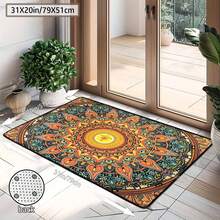 1pc Extra Large Bohemian Purple Mandala Area Rugs - Non-Slip Machine Washable Floor Rugs With Purple/Blue/Pink/Black/Teal Intricate Pattern, Durable Polyester & TPR Backing For Living Room, Bedroom, Home Decor - Kiểu 8 - Xem 12