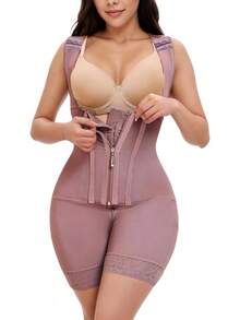Colombiana Mujer Moldeadora,  Para Mujer, Calzon Faja Postparto Cesarea, Body Moldeador Entero Control de Vientre y Levantamiento Glúteo - Negro - Ver 8