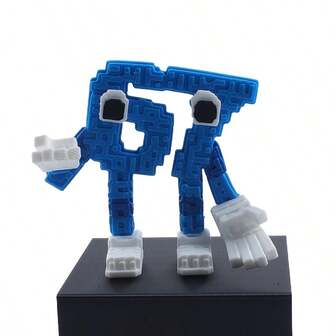 1個 かわいい67パートナーフィギュア - & 表情豊かな目のロボット、耐久性のあるプラスチック製の室内/屋外用インテリア、オフィス、コレクション展示、ホームデコレーション、遊び心のあるデザイン、精密な彫刻