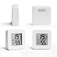4 件迷你高精度湿度计，数字室内温湿度监测器，小型便携式，适用于家庭、办公室、苗圃、温室、酒窖、爬行动物