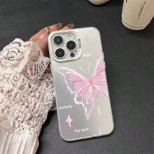 Basic Phone Cases - Colorsilvershellblackphone Butterfly SilverURLF - View 2