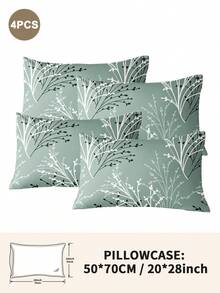 1pc/2pcs/4pcs Polyester Floral Pattern Pillowcase (Pillow Insert Not Included), Soft & Comfortable, Suitable For All Seasons - Multicolor - View 11
