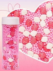 Edible Sprinkles For Valentine's Day And Wedding Cake Decoration, Pink Heart-Shaped Candy Pearls, Perfect For Valentine's Day Cakes And Wedding Party Cakes; Ideal Toppings For Cakes, Cupcakes, Cookies And Ice Cream, Suitable Supplies For Valentine's Day, Mother's Day, Birthdays And Wedding Parties - Multicolor - View 13
