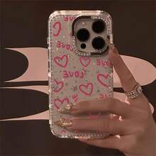 Funda para iPhone 17 Air/16e/15/14/13/12/11 Pro, Pro Max, Plus, funda suave de TPU, marco transparente con diseño de diamante, mejora la textura del teléfono, lujo discreto - transparente - Ver 6