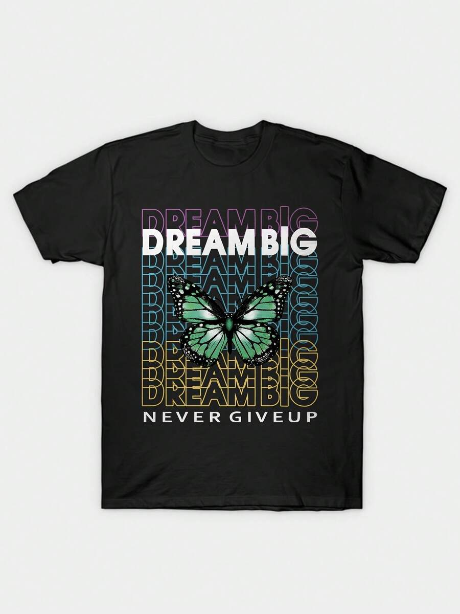 Dreamy Inspirational Butterfly Print - Negro - Ver 1