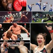 Sports Mouth Guard Boxing Sanda Karate Taekwondo Fighting Game Training Anti-Molar Protect Basketball Football Stereotype Safety - 藍色有盒 - 查看 11