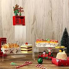 5个透明亚克力蛋糕架 - 透明防水展示架，适用于纸杯蛋糕、慕斯、寿司、甜点 - 适用于婚礼、派对、商务活动、餐饮 - 非电动，蛋糕装饰用品 - 彩色 - 查看 7