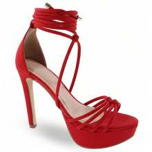 MODARPE Women's Platform Sandal With Stiletto Heel M51 - 紅色 - 查看 2