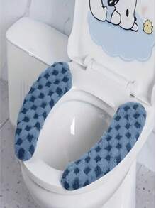 1 pieza Cojín para asiento de inodoro, asiento de inodoro lavable, cojín para asiento de inodoro para el hogar, adecuado para todas las estaciones, aro de inodoro con felpa, aro de invierno