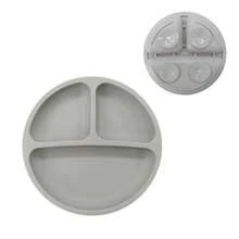 100% Silicone Baby Plate, Anti-Slip Divided Suction Plate, Microwave & Dishwasher , Weaning Supplies - Multicolor - View 6