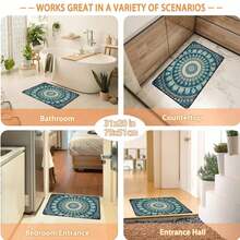 1pc Extra Large Bohemian Purple Mandala Area Rugs - Non-Slip Machine Washable Floor Rugs With Purple/Blue/Pink/Black/Teal Intricate Pattern, Durable Polyester & TPR Backing For Living Room, Bedroom, Home Decor - 樣式 9 - 查看 11
