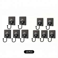 50pcs/Pack Heavy Duty Adhesive Wall Hooks - No Drilling, Damage-Free Installation, Kitchen & Bathroom Storage, Self-Adhesive - Multicolor - View 13