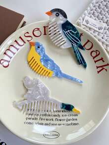 1 pièce Accessoire peigne en acétate, peigne à cheveux design animal français, petit peigne à main pour massage, peigne portable, peigne rétro mignon chat, portable pour toilettage, peigne anti-statique imprimé léopard, petit peigne portable bébé mignon dessin animé chat, accessoire de coiffure en acétate anti-statique (plastique ABS), kit de coiffure, kit d'outils pour cheveux - Multicolore - Voir 4